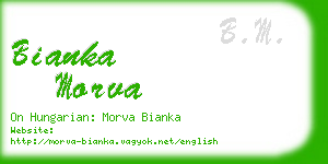 bianka morva business card